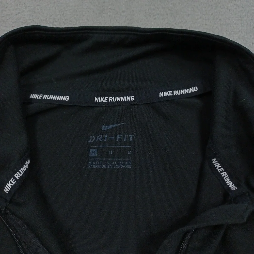 Nike Top Womens Medium Black 1/4 Zip Pullover Dri Fit Running Activewear‎